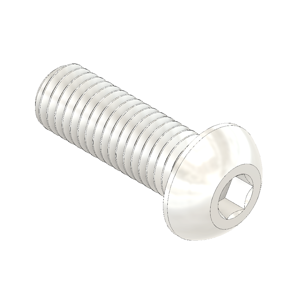 M8X45BHCS-0 MODULAR SOLUTIONS ZINC PLATED FASTENER<br>M8 X 45 BUTTON HEAD CAP SCREW